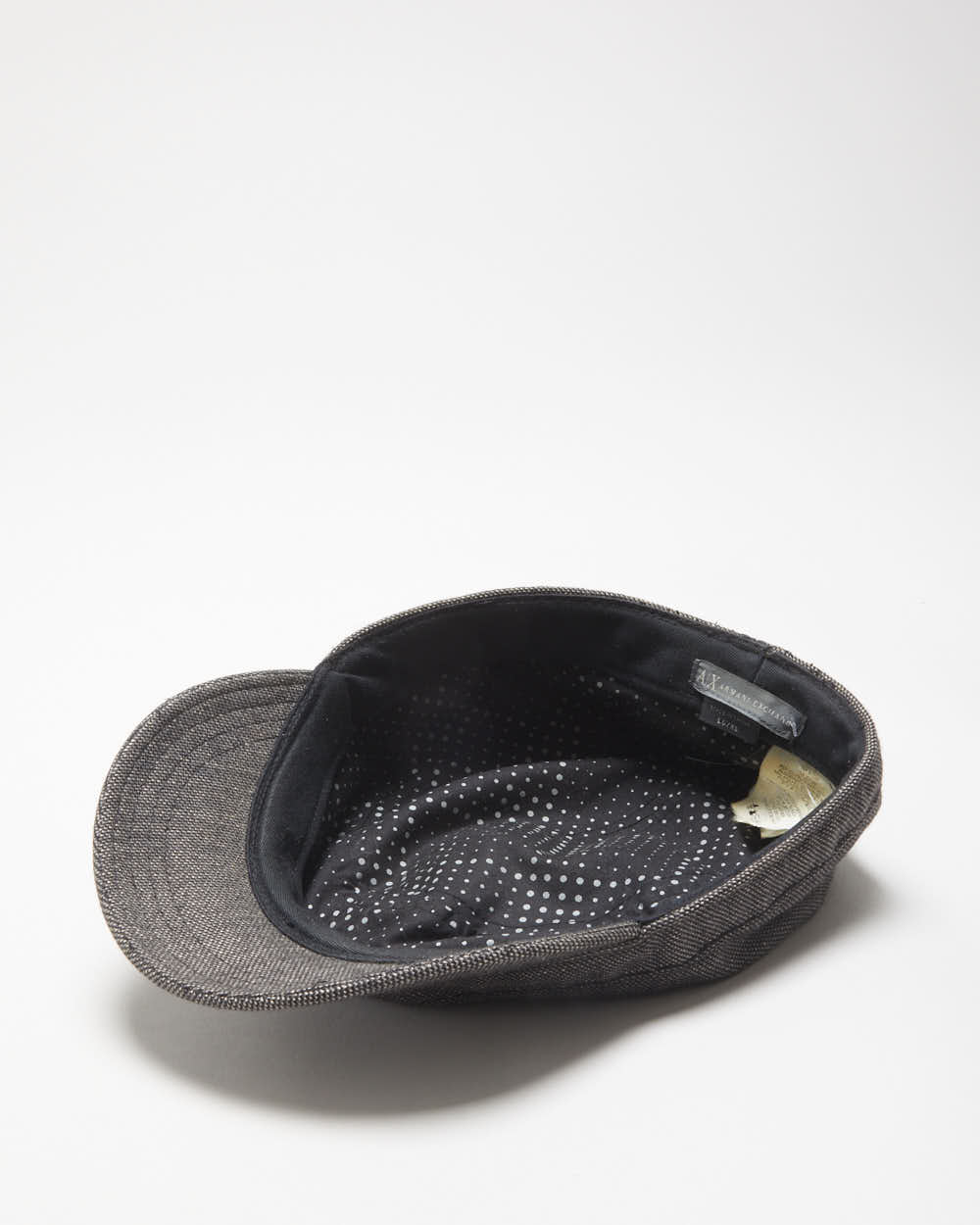 Vintage Y2K 00s Armani Exchange Tweed Canvas Army Cap - M/L