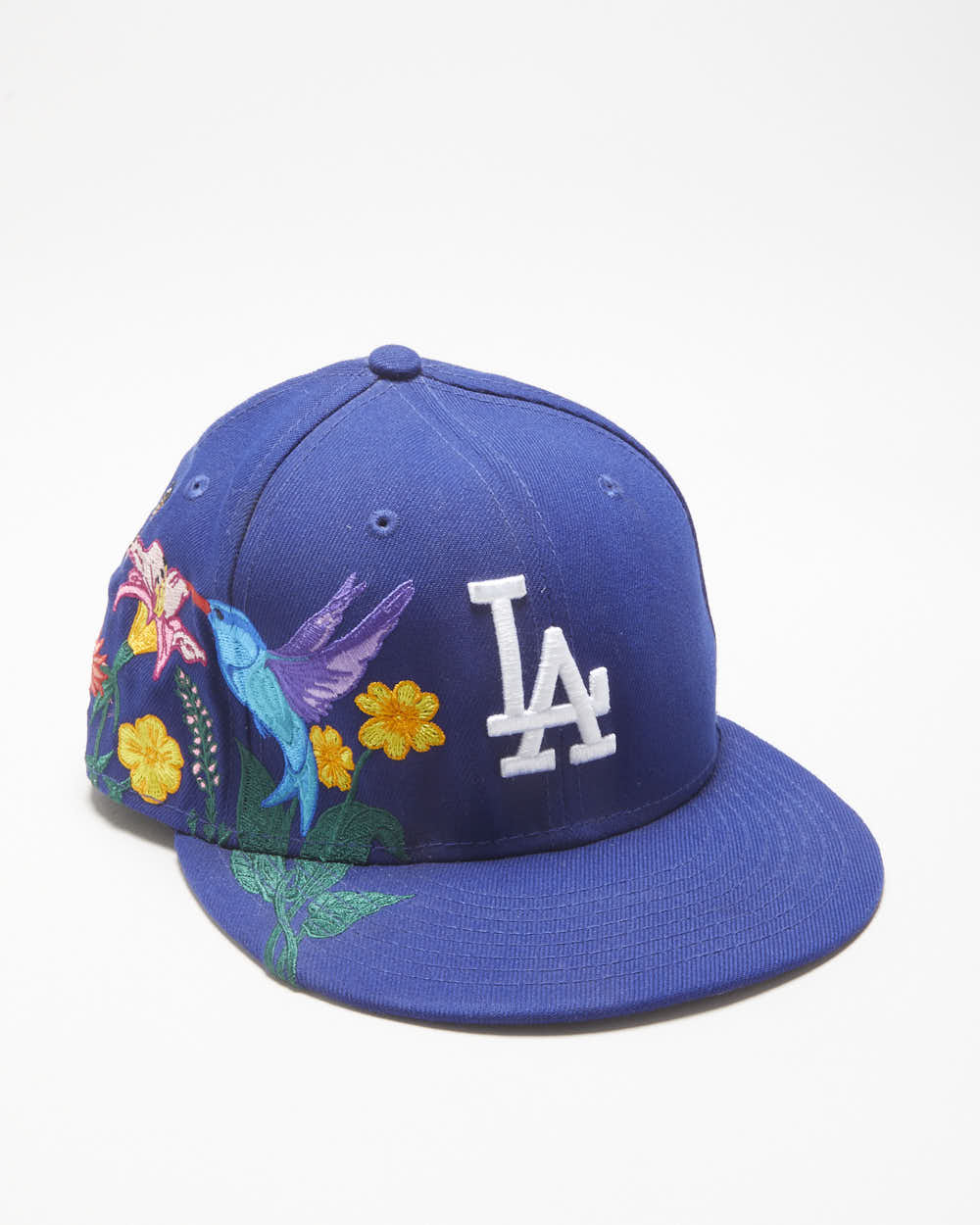 Vintage New Era LA Dodgers Royal Blue 'Blooming' MLB Fitted Baseball Cap - 7 1/4