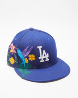 Vintage New Era LA Dodgers Royal Blue 'Blooming' MLB Fitted Baseball Cap - 7 1/4