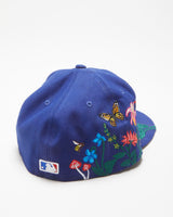 Vintage New Era LA Dodgers Royal Blue 'Blooming' MLB Fitted Baseball Cap - 7 1/4
