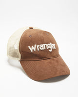 DS Vintage Y2K 00s Wrangler Suede Embroidered Velcro Trucker Hat - OS
