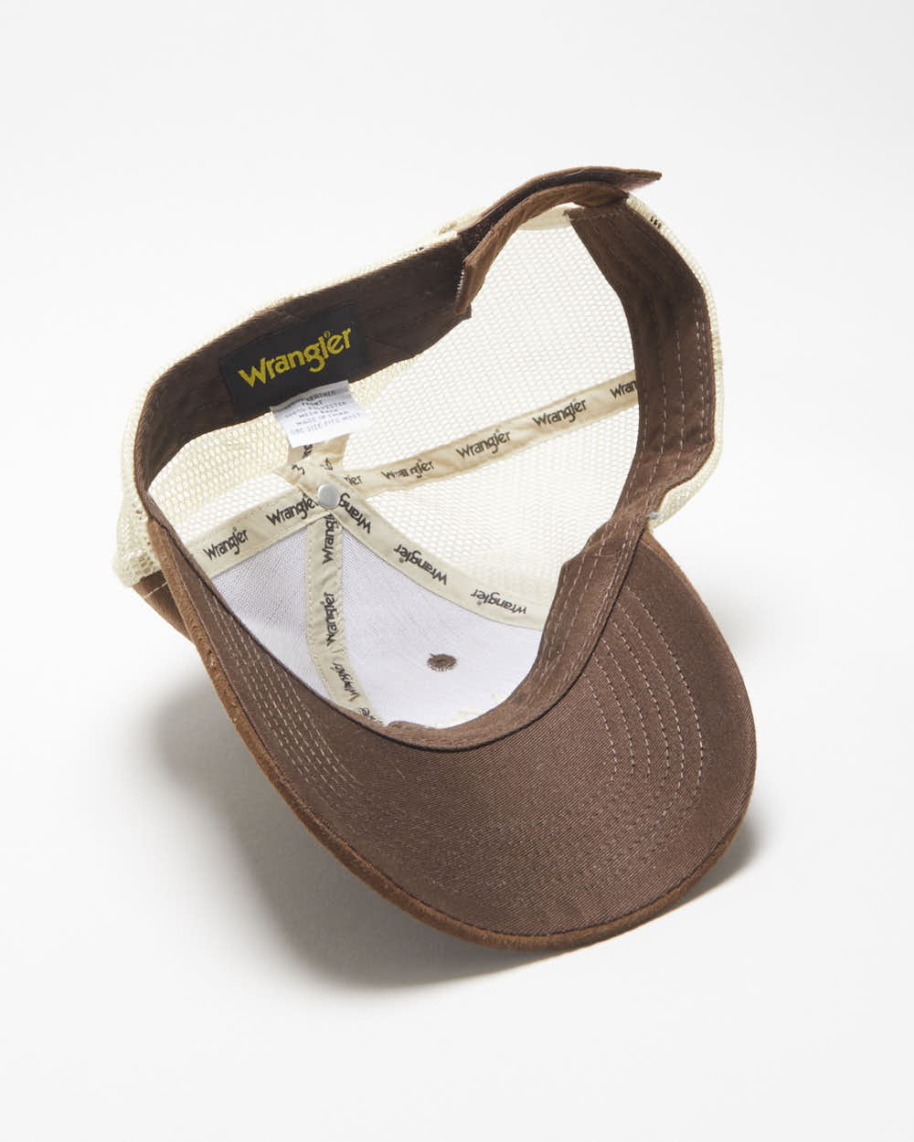 DS Vintage Y2K 00s Wrangler Suede Embroidered Velcro Trucker Hat - OS