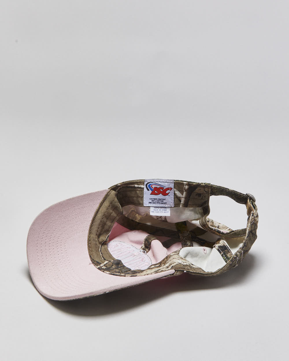 Vintage Y2K 00s Daytona Speedway Baby Pink Realtree Camo Canvas Baseball Cap - OS