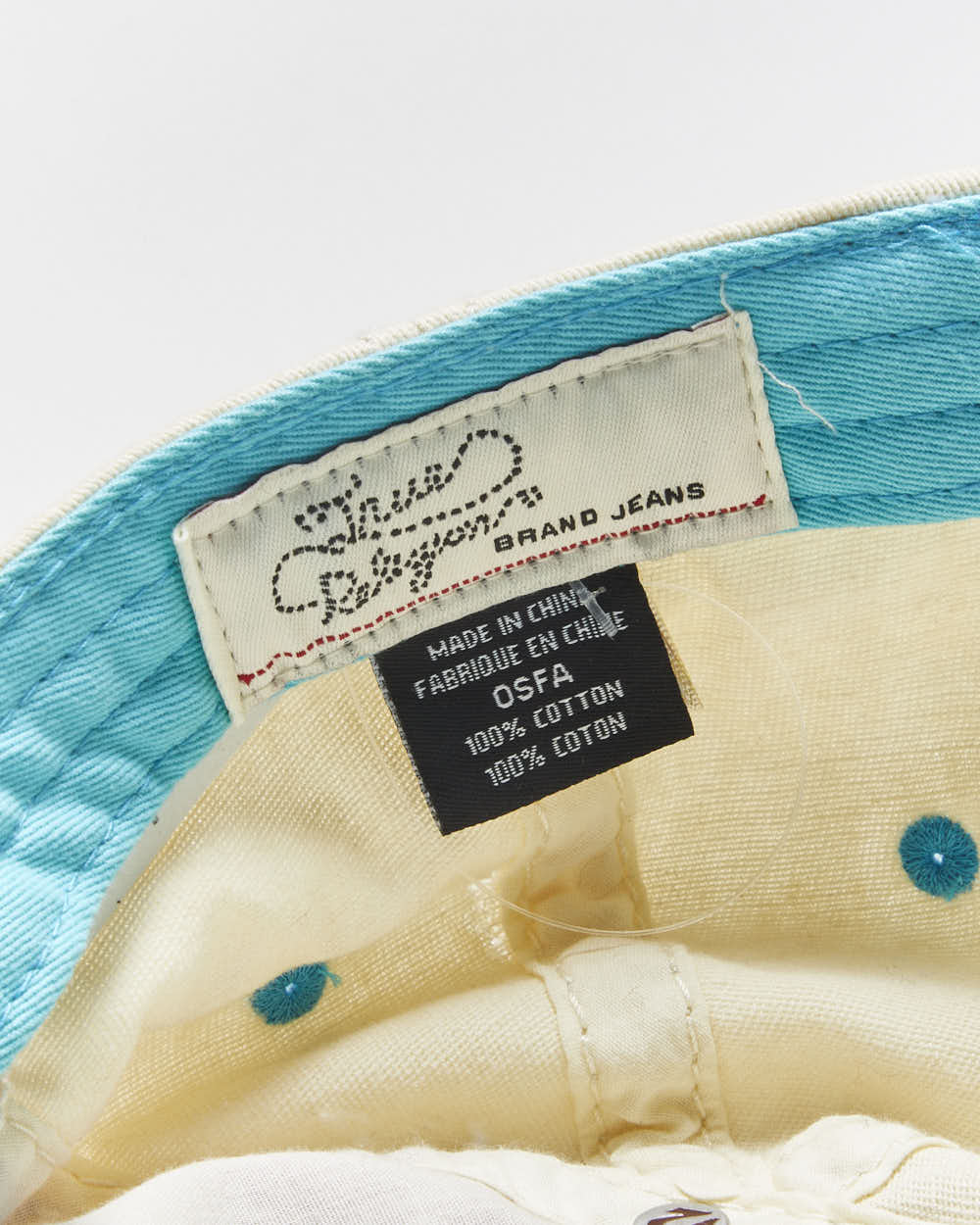 Vintage Y2K 00s True Religion Distressed Contrast Stitch Patch Canvas Baseball Cap - OS