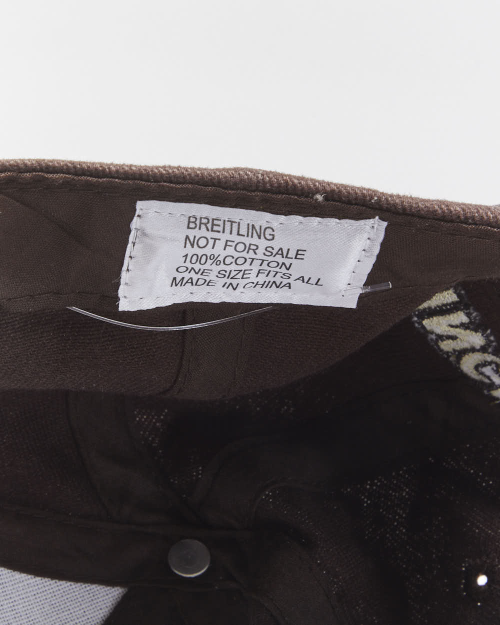 Vintage Breitling Watches Brown Embroidered Canvas Baseball Cap - OS