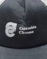 Vintage 1980s Columbia Chrome Flat Brim Trucker Hat - OS