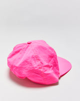 Vintage 1980s Molson Indy Vancouver Hot Pink Embroidered Rope Peak Flat Brim Trucker Hat - OS