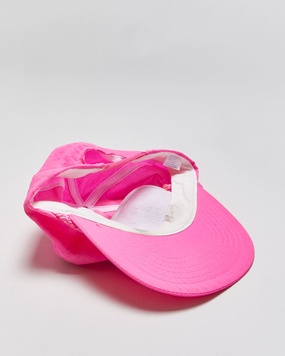 Vintage 1980s Molson Indy Vancouver Hot Pink Embroidered Rope Peak Flat Brim Trucker Hat - OS