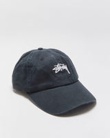 Vintage Stussy Stock Logo Canvas Embroidered Baseball Cap - OS