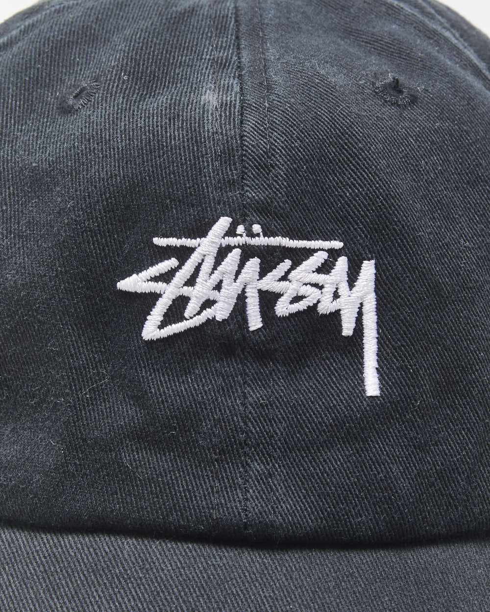 Vintage Stussy Stock Logo Canvas Embroidered Baseball Cap - OS