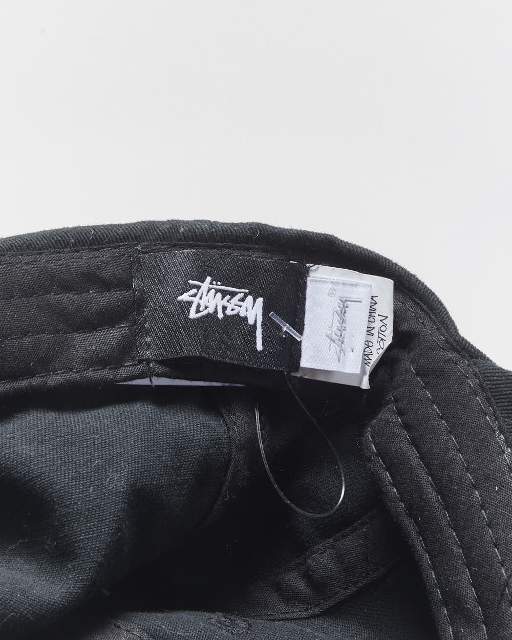 Vintage Stussy Stock Logo Canvas Embroidered Baseball Cap - OS