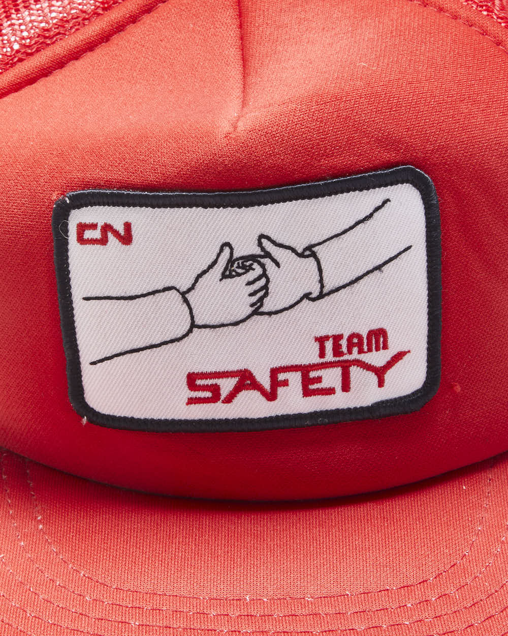 Vintage 1980s CN Safety Patch Flat Brim Trucker Hat - OS