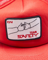Vintage 1980s CN Safety Patch Flat Brim Trucker Hat - OS
