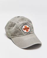 Vintage Fossil Khaki Cross Embroidered Canvas Baseball Cap - OS