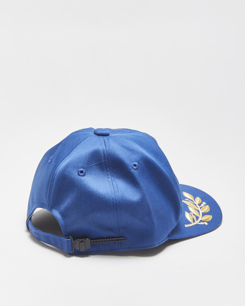Vintage 1990s Tokyo Fire Team Embroidered Gold Leaf Canvas Zip-Back Baseball Cap - S