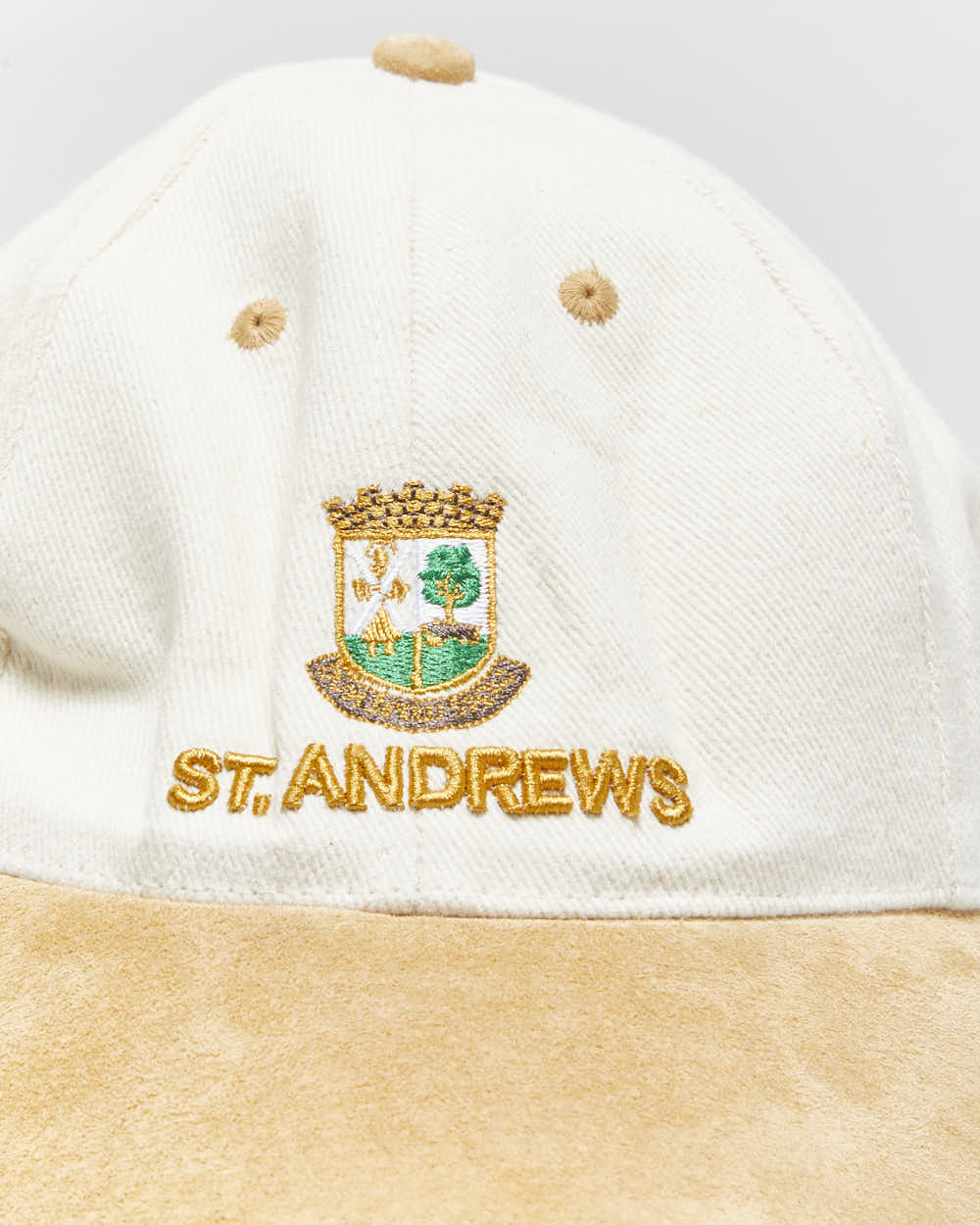 Vintage Y2K 00s St. Andrews Old Course Suede Peak Baseball Cap - OS