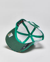 DSWT Vintage Adidas Calgary Flames Kelly Green St. Patricks Day Plaid Embroidered NHL Trucker Hat - OS