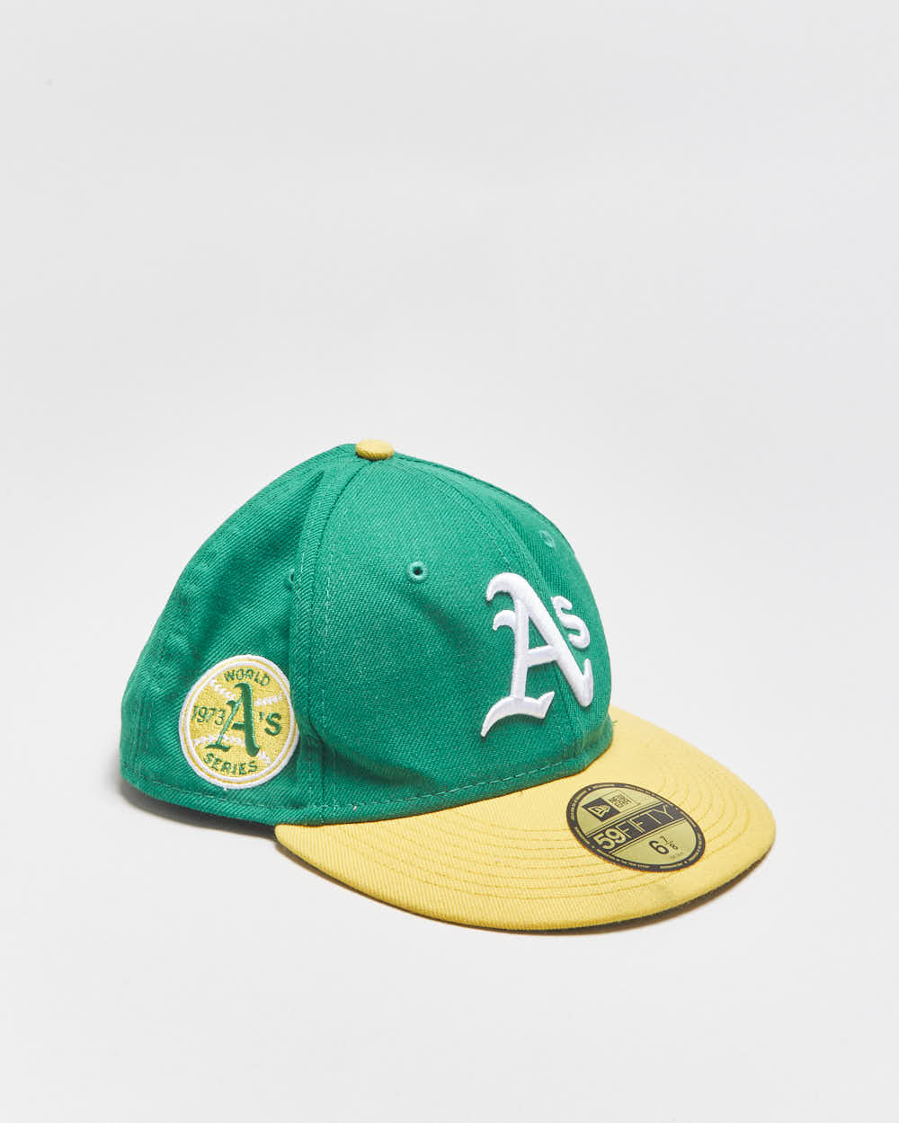 Vintage New Era 59Fifty Cooperstown Collection 1973 World Series Oakland Athletics Wool MLB Fitted Baseball Cap - 6 7/8