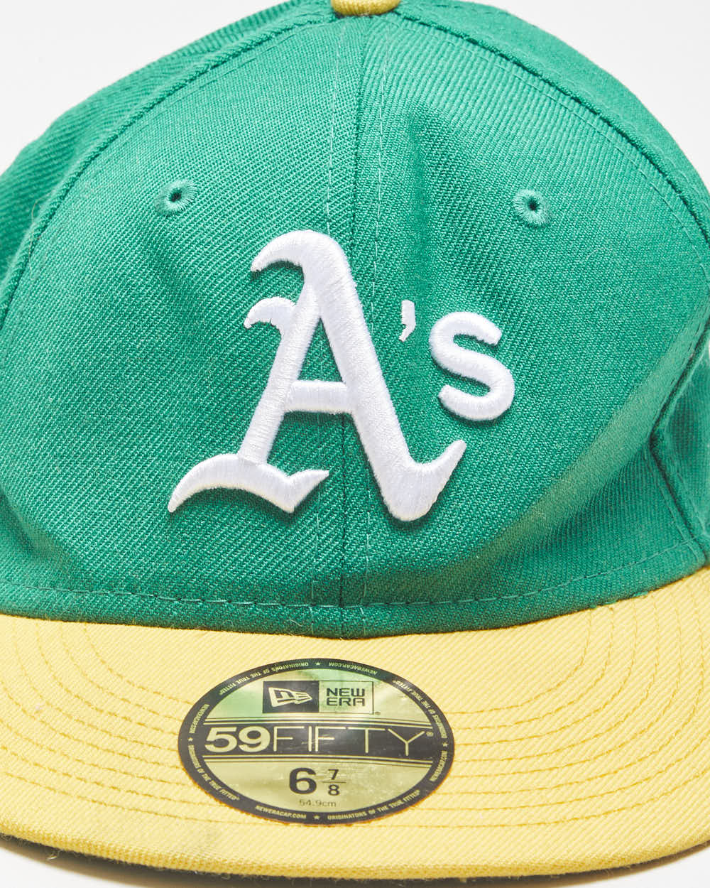 Vintage New Era 59Fifty Cooperstown Collection 1973 World Series Oakland Athletics Wool MLB Fitted Baseball Cap - 6 7/8