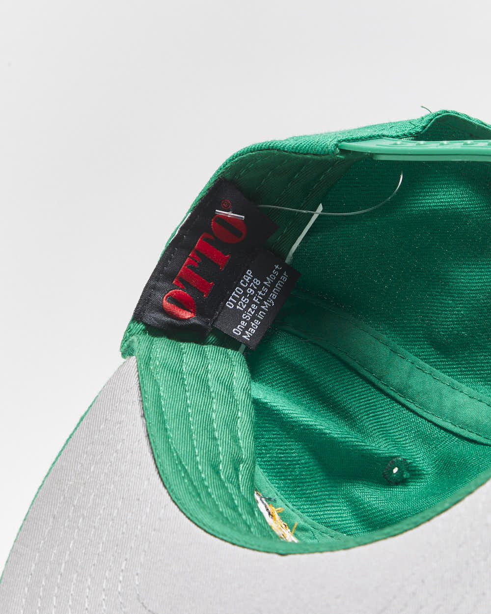 DS Vintage Green Mile Marijuana Embroidered Wool Blend Otto Flat Bill Snapback - OS