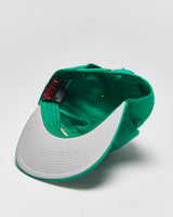 DS Vintage Green Mile Marijuana Embroidered Wool Blend Otto Flat Bill Snapback - OS