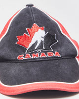 Vintage 2006 Y2K The Home Game Inc. Team Canada Ice Hockey Canvas Velcro Baseball Cap - S/M
