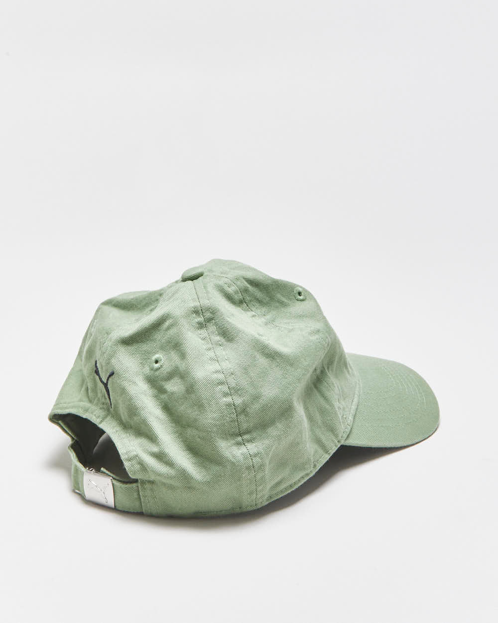 Vintage Puma Sage Green Embroidered Canvas Baseball Cap - OS