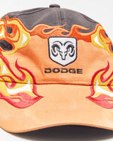 Vintage '05 Y2K Dodge Flame Embroidered Choko Motorsports Canvas Velcro Baseball Cap - OS
