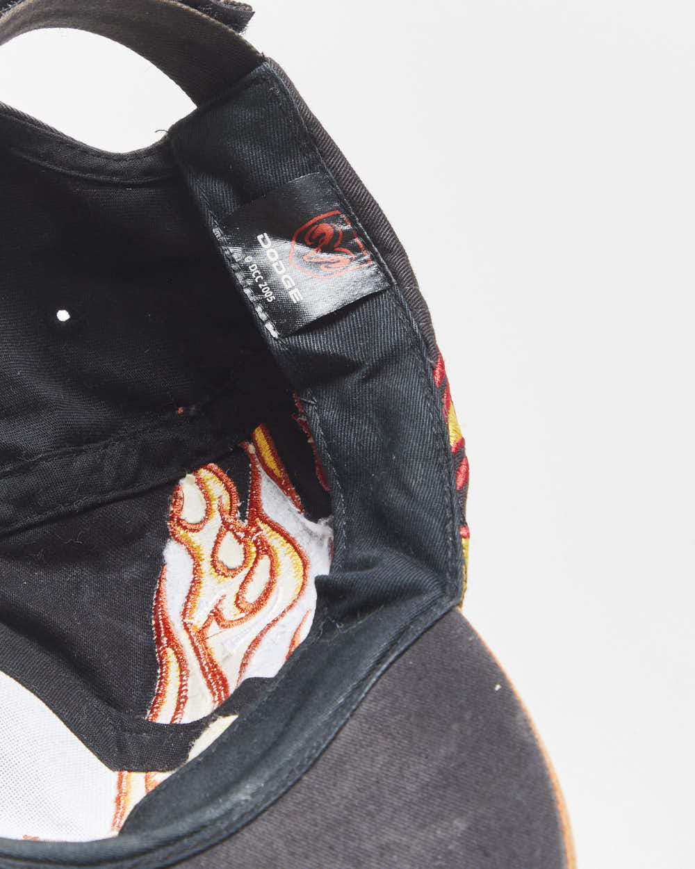 Vintage '05 Y2K Dodge Flame Embroidered Choko Motorsports Canvas Velcro Baseball Cap - OS