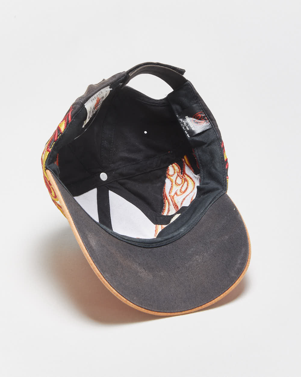 Vintage '05 Y2K Dodge Flame Embroidered Choko Motorsports Canvas Velcro Baseball Cap - OS