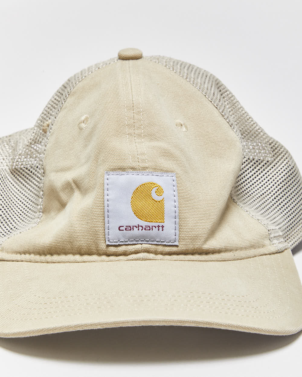 Vintage Carhartt Desert Khaki Canvas Mesh Back Trucker Hat - OS