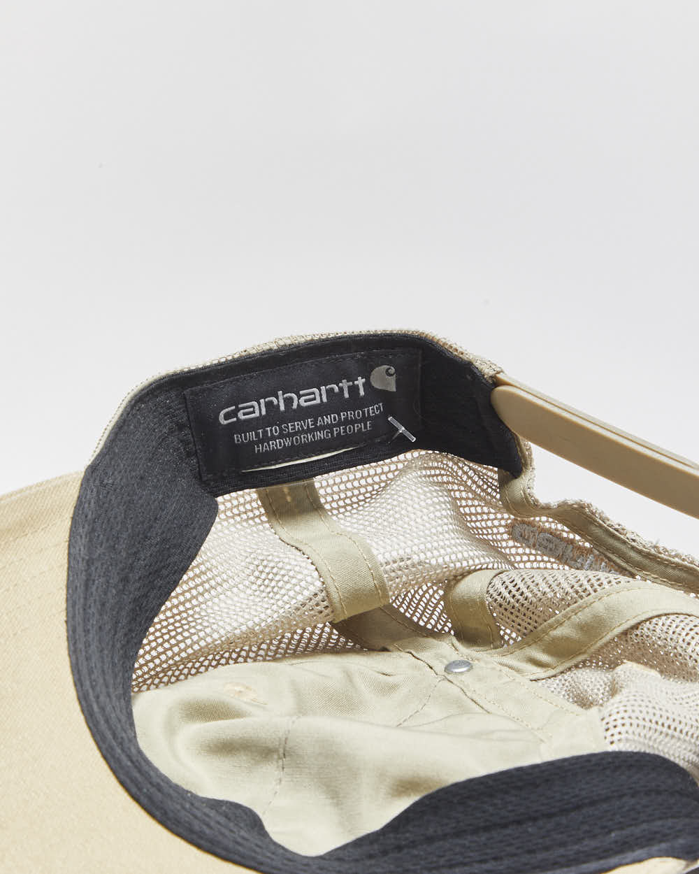 Vintage Carhartt Desert Khaki Canvas Mesh Back Trucker Hat - OS