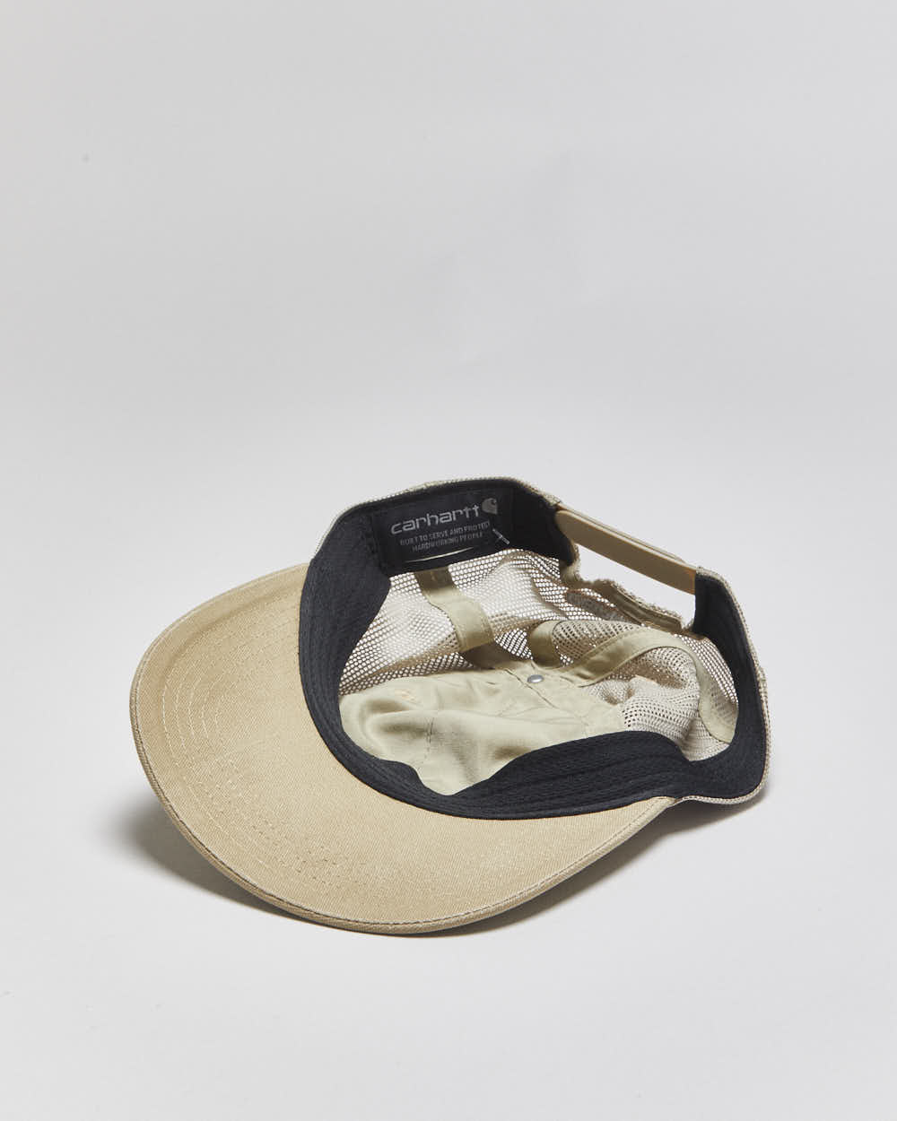 Vintage Carhartt Desert Khaki Canvas Mesh Back Trucker Hat - OS