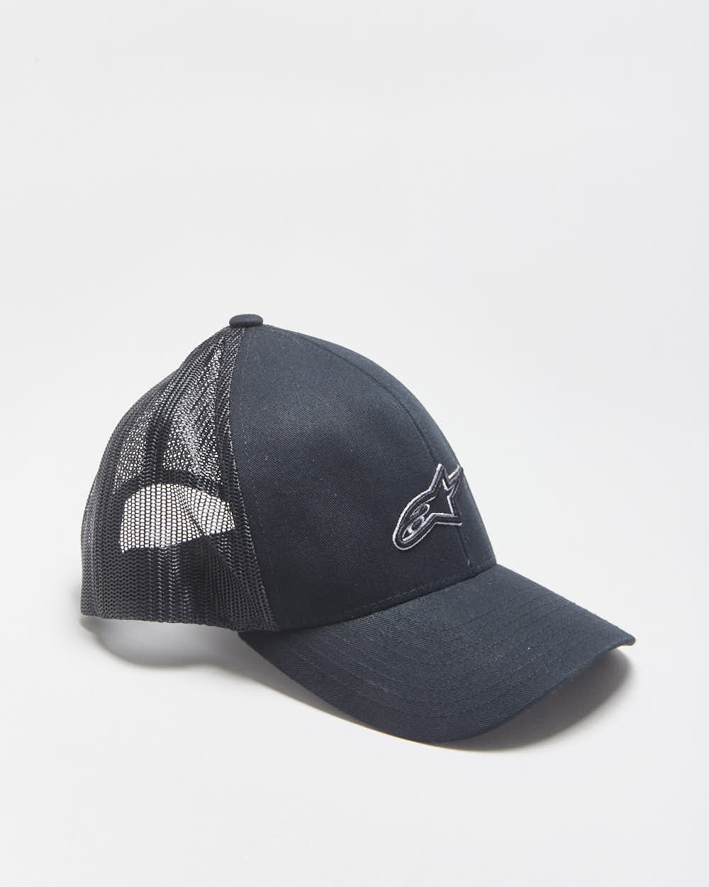 Vintage Y2K 00s Alpine Stars Recon Canvas Embroidered Curve Brim Trucker Hat - OS
