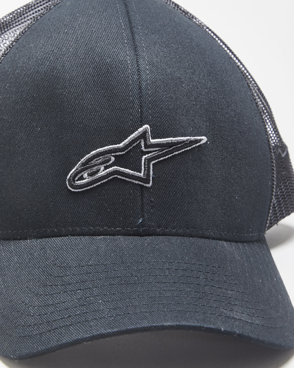 Vintage Y2K 00s Alpine Stars Recon Canvas Embroidered Curve Brim Trucker Hat - OS