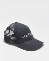 Vintage Carhartt Canvas Mesh Back Logo Curve Brim Trucker Hat - OS