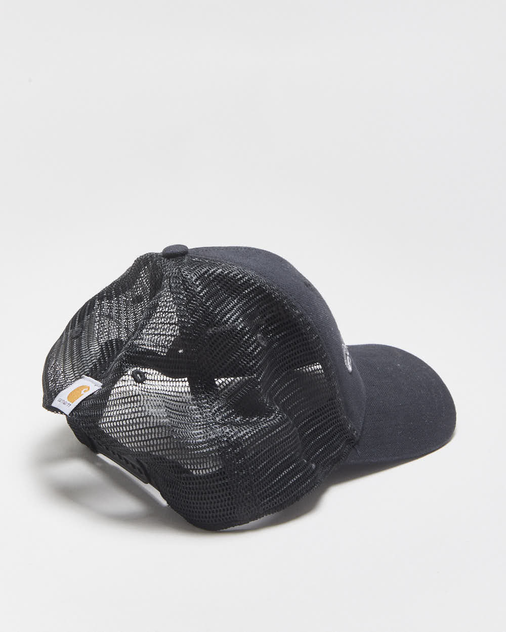 Vintage Carhartt Canvas Mesh Back Logo Curve Brim Trucker Hat - OS