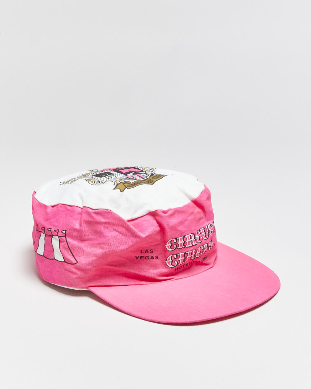 Vintage 1980s Circus Circus Hotel Las Vegas Reno Cotton Flat Brim Snapback - OS