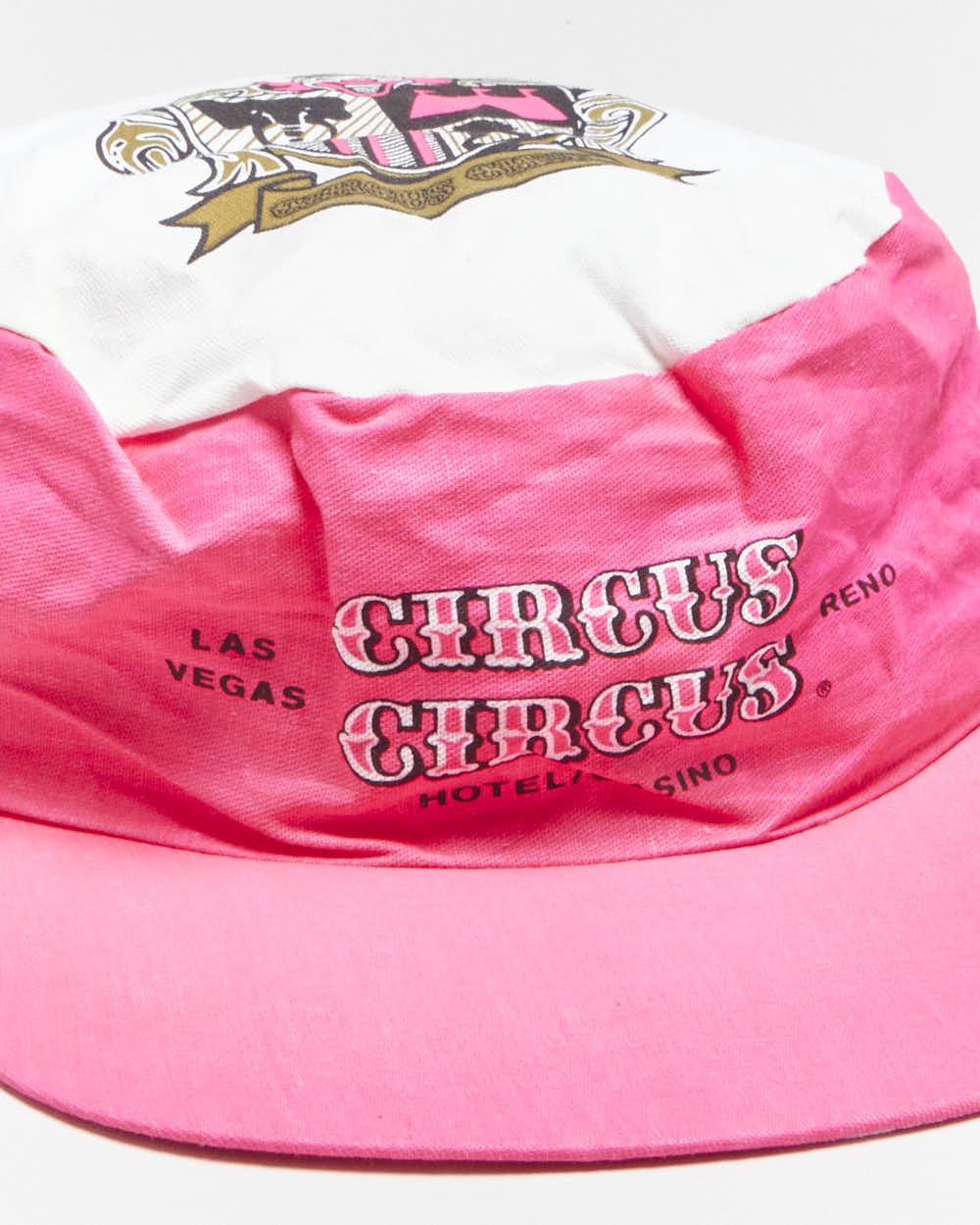 Vintage 1980s Circus Circus Hotel Las Vegas Reno Cotton Flat Brim Snapback - OS