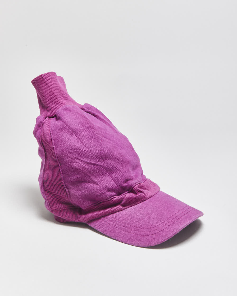 Vintage '06 Y2K Nike Air Fuchsia Sweatshirt Sleeve Curve Peak Beanie Cap - OS