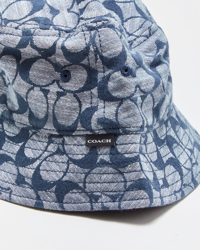 DS SS2025 Coach Signature C Monogram Jacquard Canvas Bucket Hat - XS/S