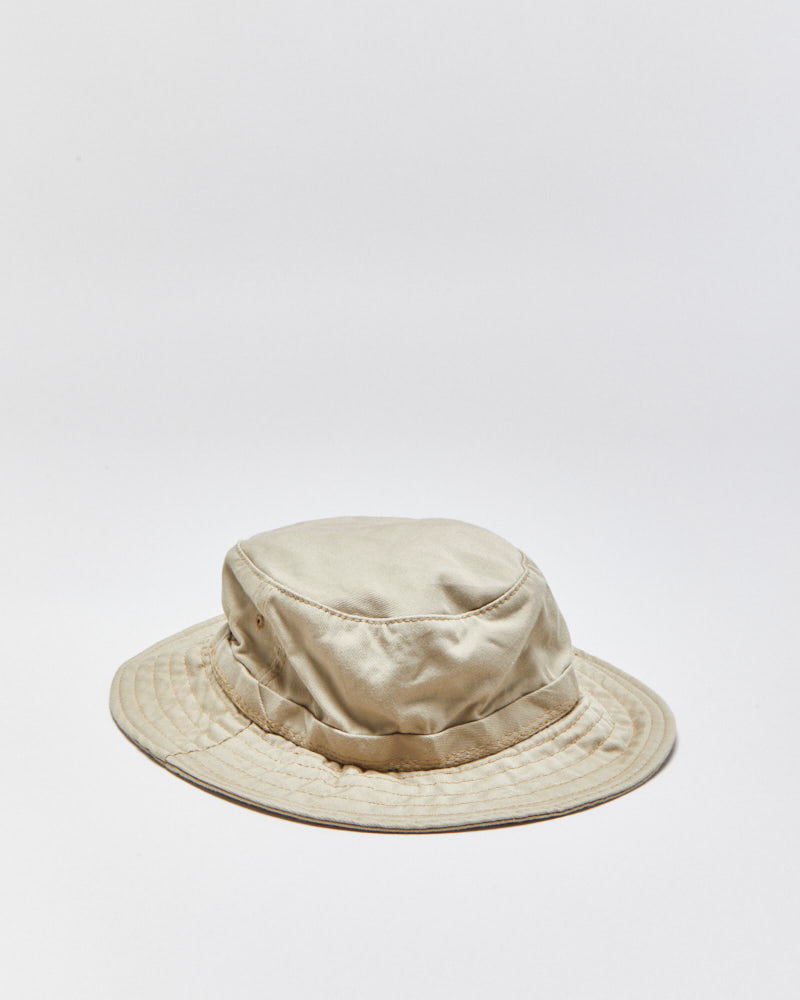 DS Vintage 1990s Avirex Varsity Khaki Made In USA Canvas Bucket Hat - M/L