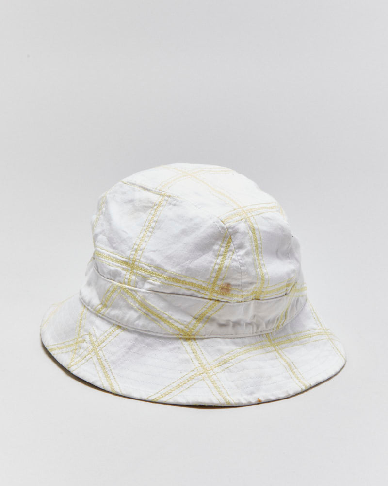 Vintage Y2K 00s Kangol Embroidered Cotton Check Blanford Bucket Hat - S