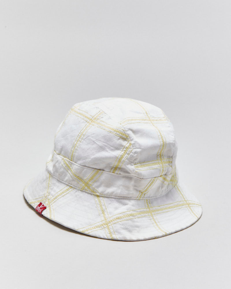 Vintage Y2K 00s Kangol Embroidered Cotton Check Blanford Bucket Hat - S