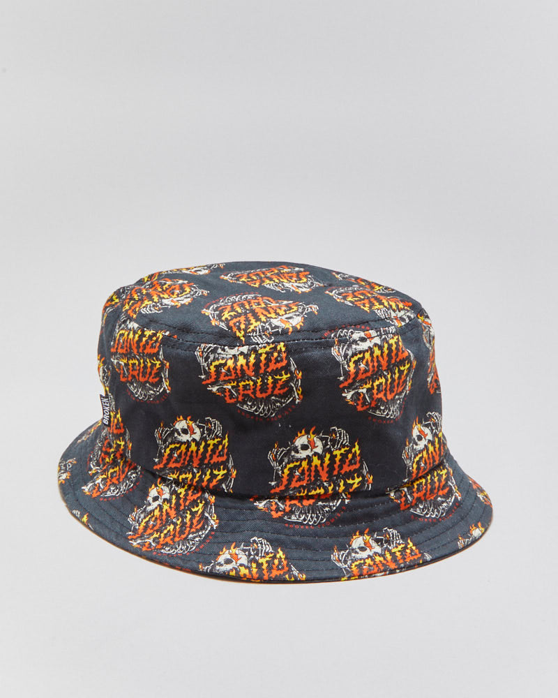 Broken Promises x Santa Cruz Canvas Flaming Boneyard Bucket Hat - M/L