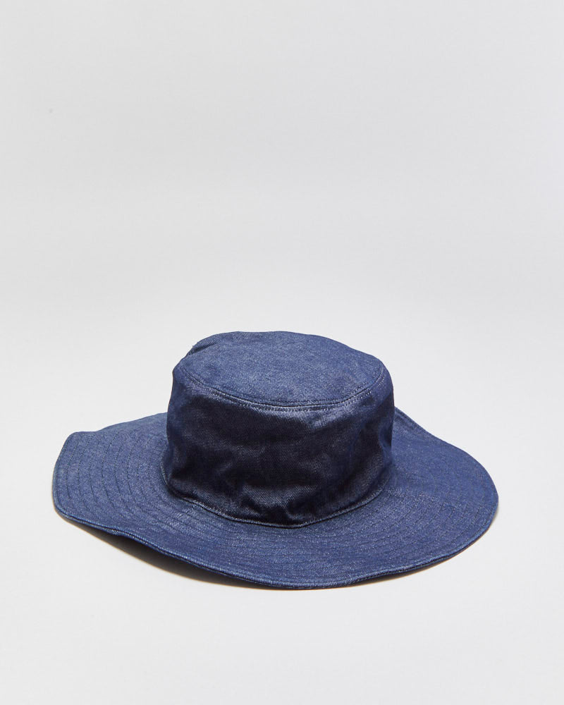 Vintage Alessandro Pacuci Raw Indigo Denim Boonie Hat - M/L