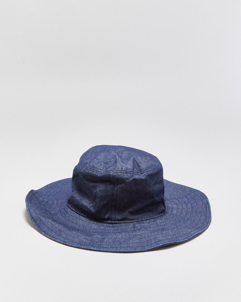 Vintage Alessandro Pacuci Raw Indigo Denim Boonie Hat - M/L