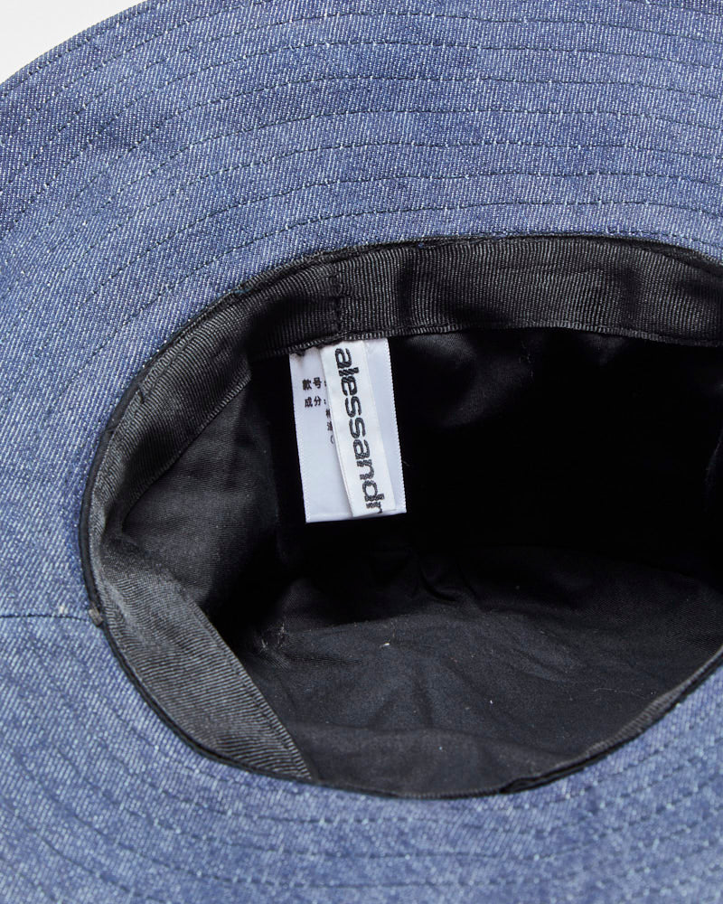 Vintage Alessandro Pacuci Raw Indigo Denim Boonie Hat - M/L