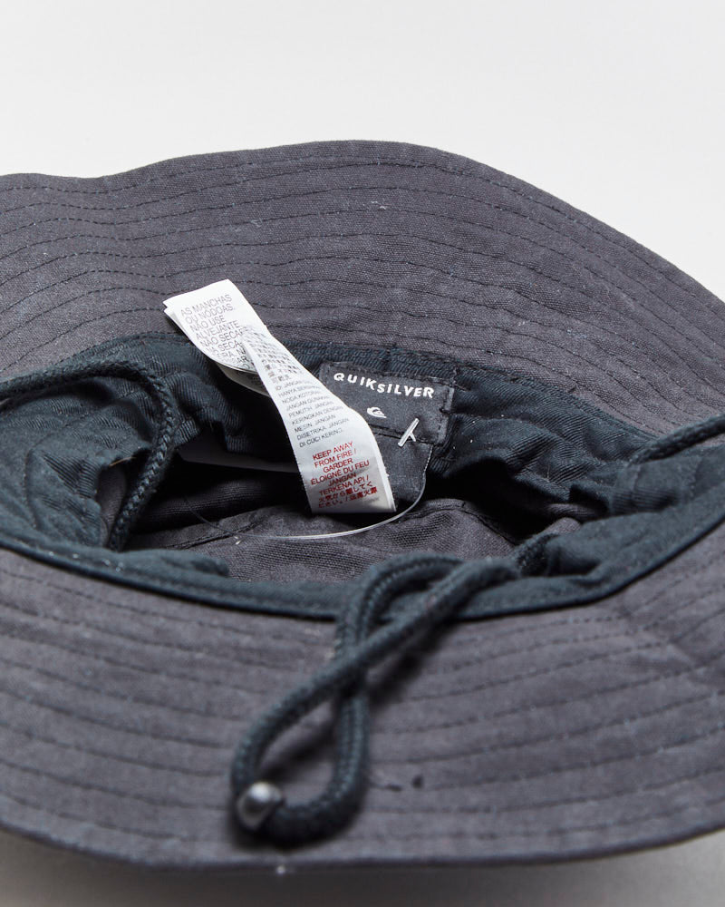 Vintage Quiksilver Slate Grey Canvas Bushmaster Boonie Hat - L/XL