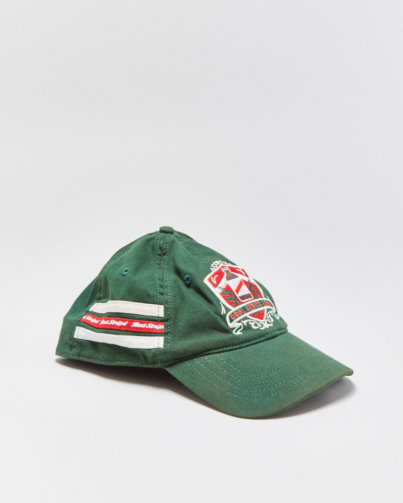 Vintage Y2K 00s Red Stripe Jamaican Beer Embroidered Stretch-Fit Baseball Cap - L/XL